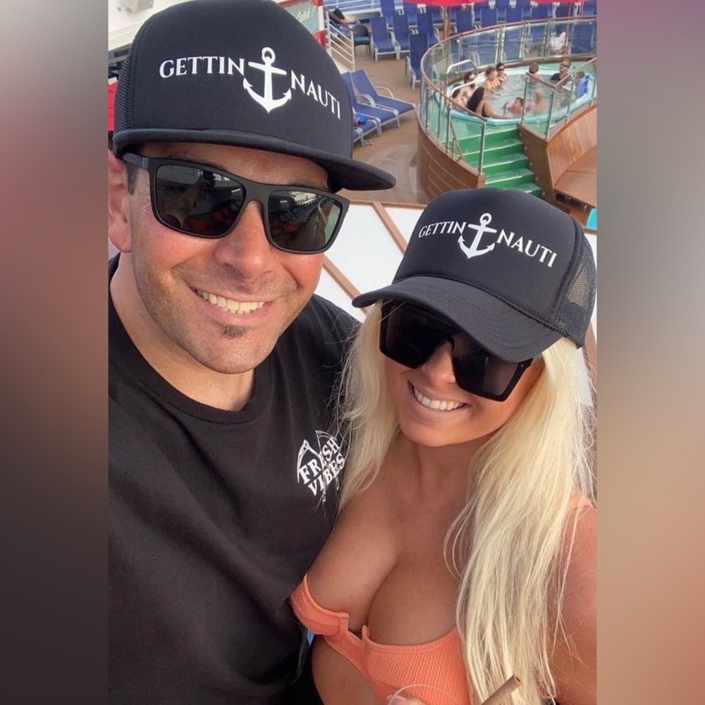 DIRTY REBEL SET OF TWO “GETTING NAUTI” TRUCKER HATS” CRUISE HAT, BOAT HAT